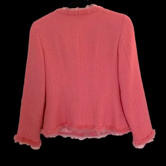 RENA LANGE coral tweed blazer - Picture 2 of 6